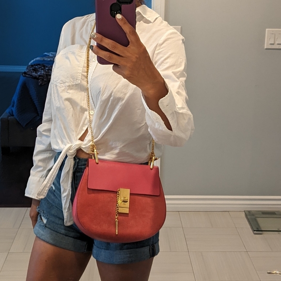 Chloe drew bag in pink. - Picture 2 of 7